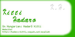 kitti hadaro business card